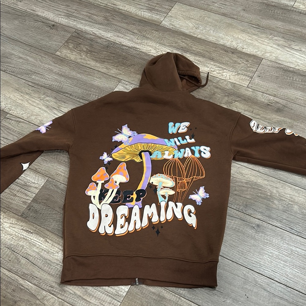 Brown Graphic Hoodie